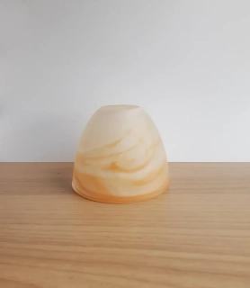 Náhradné tienidlo pre závit E14 (30mm) bielo-hnedý alabaster, priemer: 8,5cm 