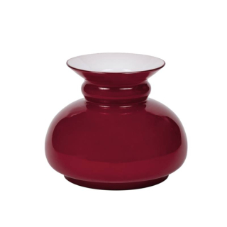 Sklenené tienidlo priemer 10cm petrolejkové červené