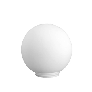 Náhradné tienidlo guľa so závitom priemer 20cm, montážny otvor: 9,9cm matná biela