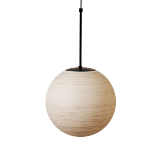 Náhradné tienidlo guľa priemer 35cm, montážny otvor: 10cm béžová so zlatými pásikmi