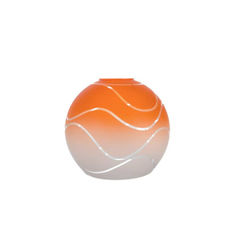 Náhradné tienidlo priemer 16cm, montážny otvor: 4,7cm oranžovo-biele