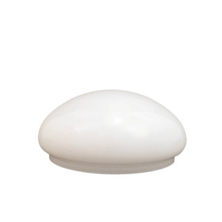 Sklenené tienidlo lesklé biele priemer: 21cm, montážny otvor 18cm
