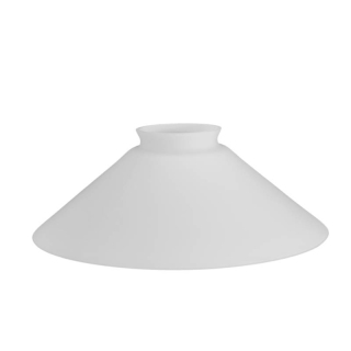 Sklenené tienidlo matné biele s hrdlom, priemer 20cm, montážny otvor: 5,7cm 