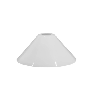 Sklenené tienidlo lesklé biele priemer 22,5cm, pre závit E27 (4,2cm)