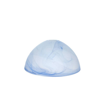 Sklenené tienidlo alabastrové modré pre závit E27 (42mm), priemer 30cm 