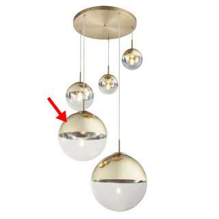 Náhradná sklená guľa zlato-číra priemer 25cm