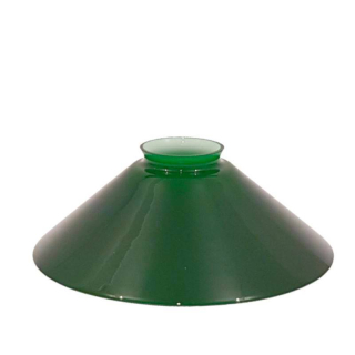 Sklenené tienidlo lesklé zelené s hrdlom, priemer 20cm, montážny otvor: 5,7cm 