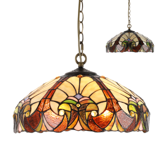 TIFFANY vitrážny závesný luster 2xE27/60W č. 1700