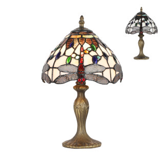 TIFFANY vitrážna stolná lampa 1xE14/40W, výška: 36cm