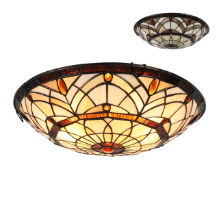 TIFFANY vitrážne stropné svietidlo 3xE27/40W č.1712