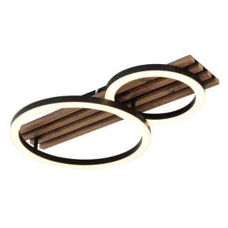 TISHA stropné svietidlo 2 kruhy LED 18W LED 3000K 48x30cm
