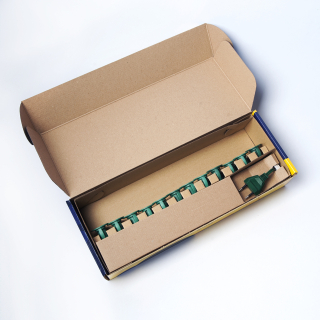 Vianočná reťaz bez žiaroviek s vložkou v krabici, pre 12ks/20V žiarovky 