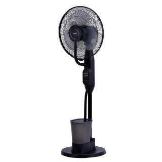 Stojanový ventilátor s parou čierny 75W s diaľkovým ovládaním, priemer: 40cm 