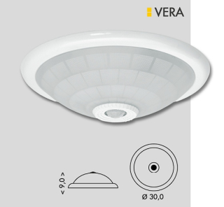 Svietidlo s PIR senzorom VERA biele 2xE27/40W
