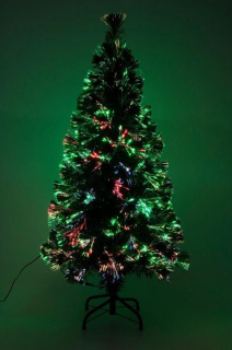 Umelý stromček s LED farebnými optickými vláknami, výška 120cm