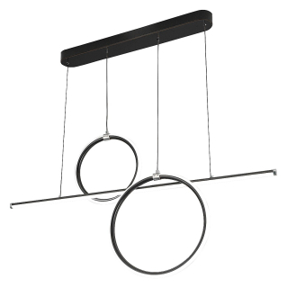 WILLOW závesné svietidlo čierne LED/48W/4000K, výška: 147cm