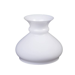 Náhradné tienidlo priemer 14,7cm petrolejkové lesklé biele 