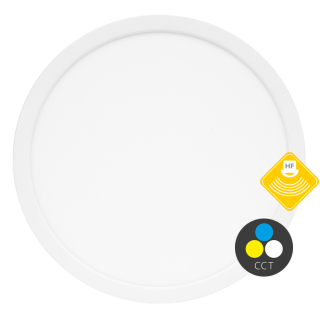 LEXA svietidlo okrúhle biele s HF senzorom prisadené/zapustené LED/12-24W/CCT, priemer: 33cm