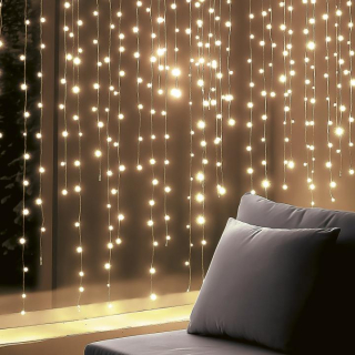 DOT LED vnútorný záves 168LED teplá biela 1,2m x 1,4m