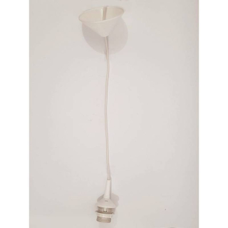 Závesné plastové lanko HOLLAND biele pre objímku E27, dĺžka 70cm