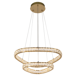 MIST krištáľový závesný luster 1xLED/65W/4000K, priemer 60cm