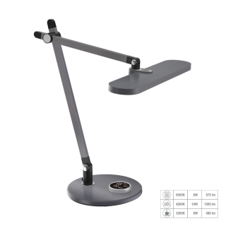 ZIPP dotyková stolná lampa so stmievačom tmavo sivá LED/12W 3000-4000-6500K