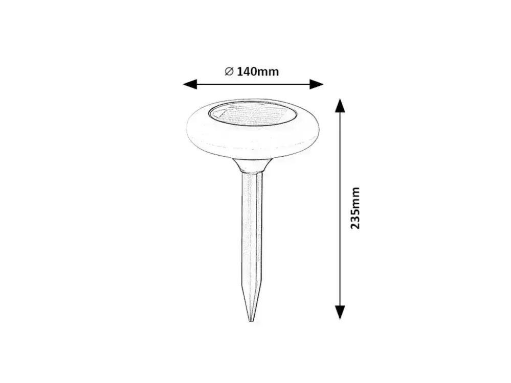 HAITI solárne led svietidlo na zapichnutie do zeme 1xLED/RGB/0,06W, IP65