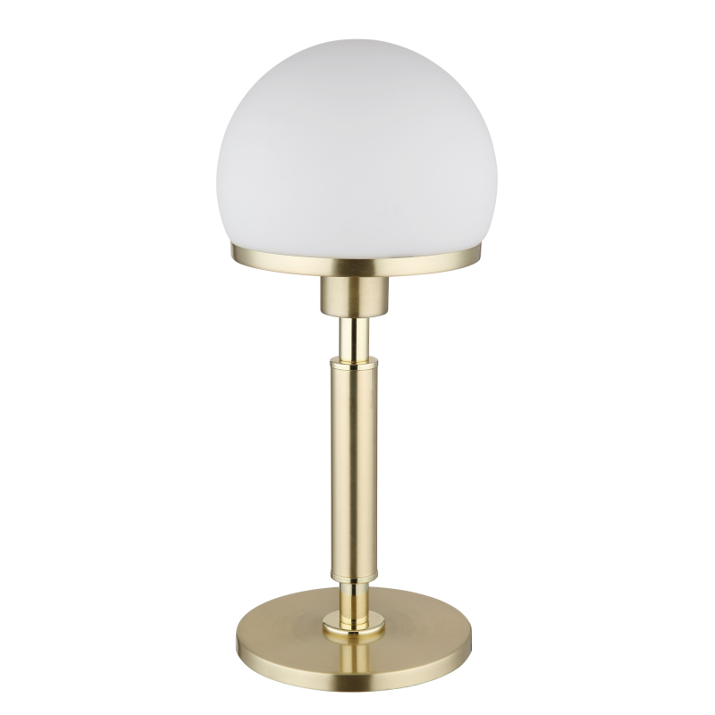 HAKU nočná lampa mosadz/biela 1xE27/40W, výška: 40cm