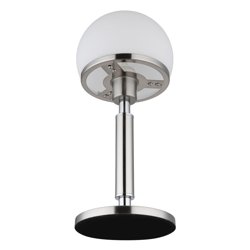 HAKU nočná lampa matný nikel/biela 1xE27/40W, výška: 40cm