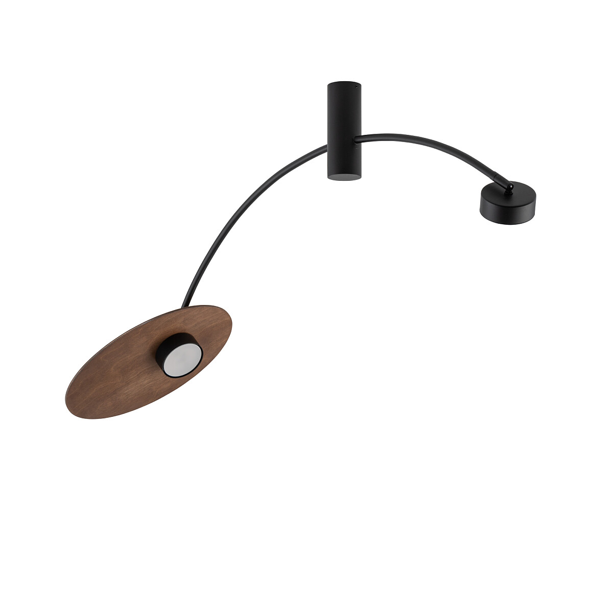 HEFT stropné ledkové svietidlo tmavé drevo/čierna 2xGX53/12W, 35x110cm