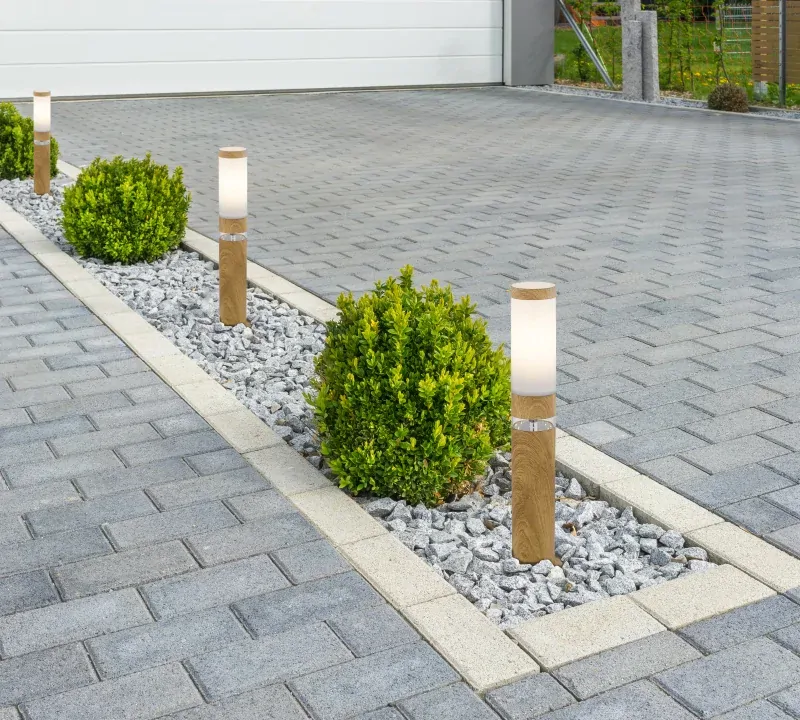 JAICY vonkajší stĺpik 50cm imitácia dreva 1xE27/15W + 1xLED/1,2W/3000K IP44