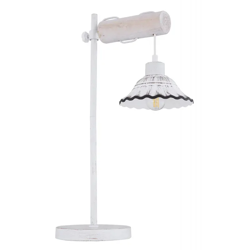 JOWITA stolná lampa kov/drevo/keramika bielo-čierna 1xE27/40W, výška: 55cm