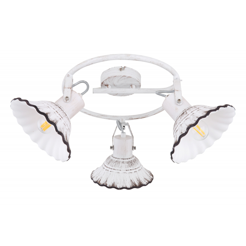 JOWITA stropné svietidlo kov/keramika bielo-čierne 3xE27/40W