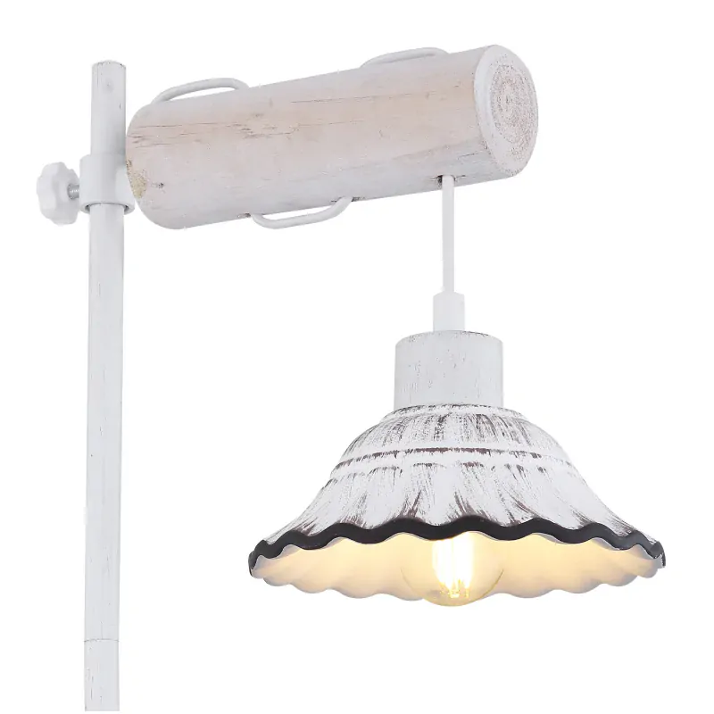 JOWITA stolná lampa kov/drevo/keramika bielo-čierna 1xE27/40W, výška: 55cm