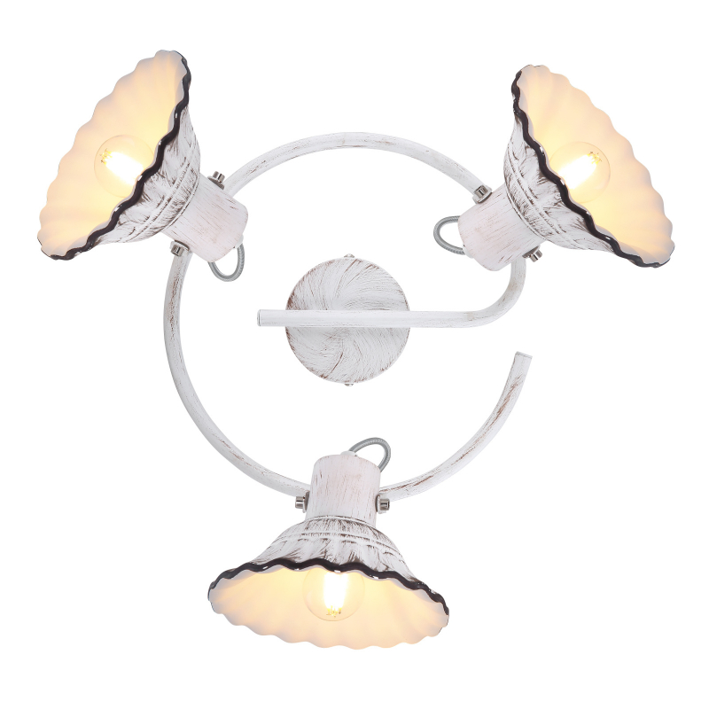 JOWITA stropné svietidlo kov/keramika bielo-čierne 3xE27/40W