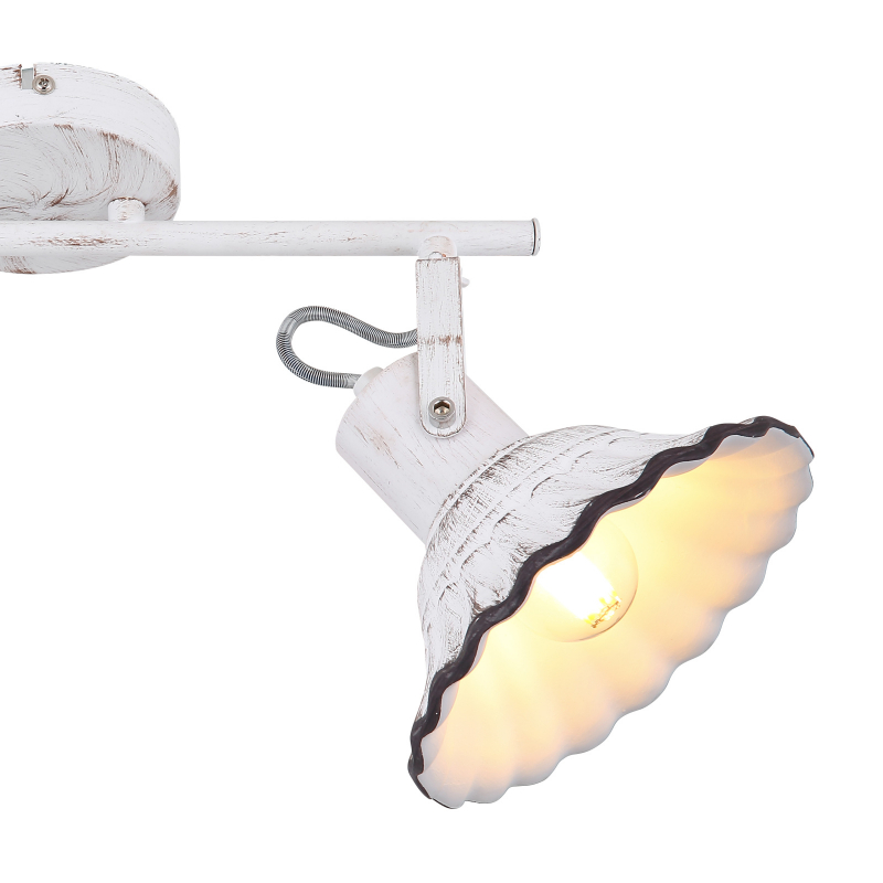 JOWITA stropné svietidlo kov/keramika bielo-čierne 2xE27/40W