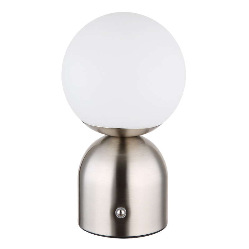 JULSY dekoračná stolná lampa stmievateľná matný nikel/biela LED/2,5W/5V, 2700-4000-6500K