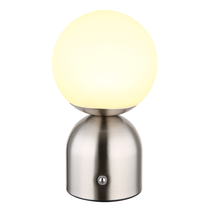 JULSY dekoračná stolná lampa stmievateľná matný nikel/biela LED/2,5W/5V, 2700-4000-6500K