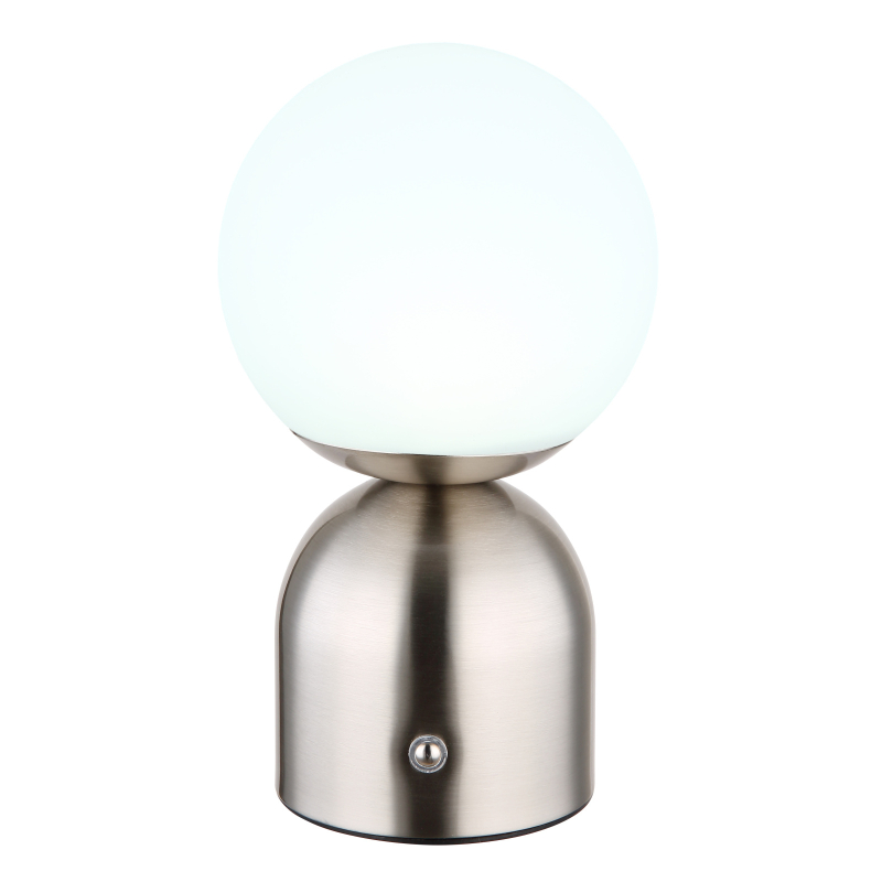 JULSY dekoračná stolná lampa stmievateľná matný nikel/biela LED/2,5W/5V, 2700-4000-6500K