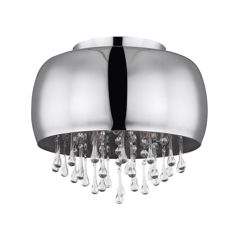 KALLA stropný luster dymový s krištálikmi 5xE14/25W, priemer: 35cm