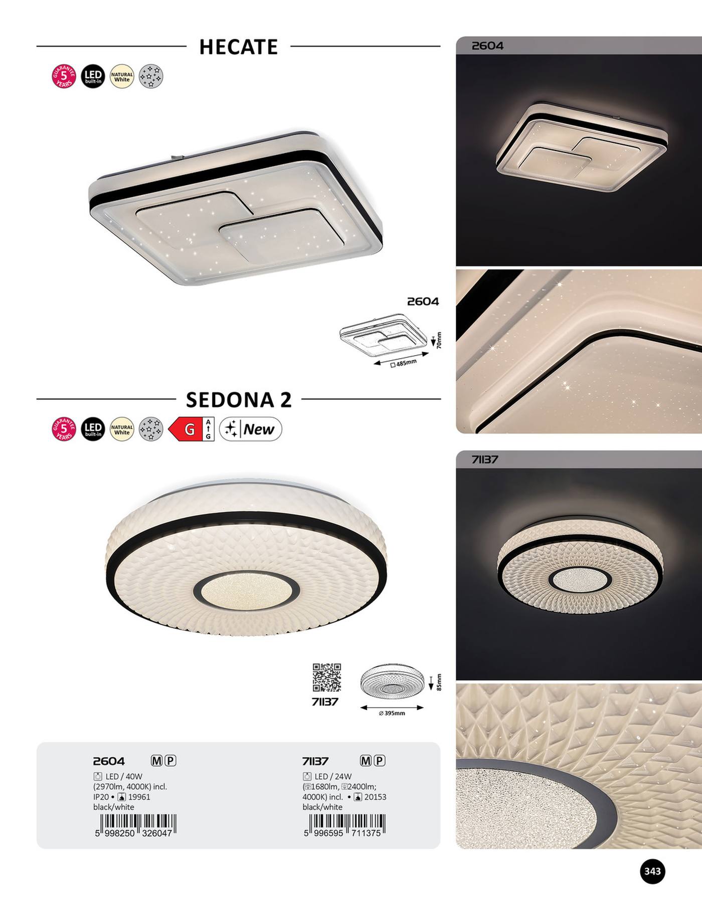 SEDONA stropné okrúhle svietidlo s efektom trblietania LED/24W/4000K/1680lm, priemer: 39,5cm