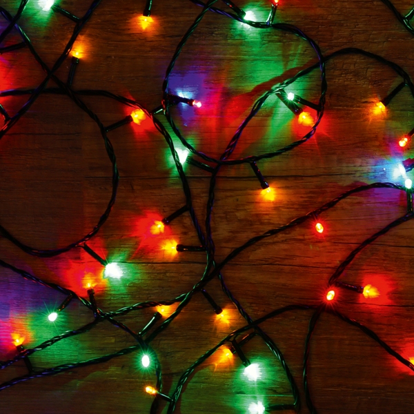 Vnútorná vianočná reťaz 100LED farebná, 8m