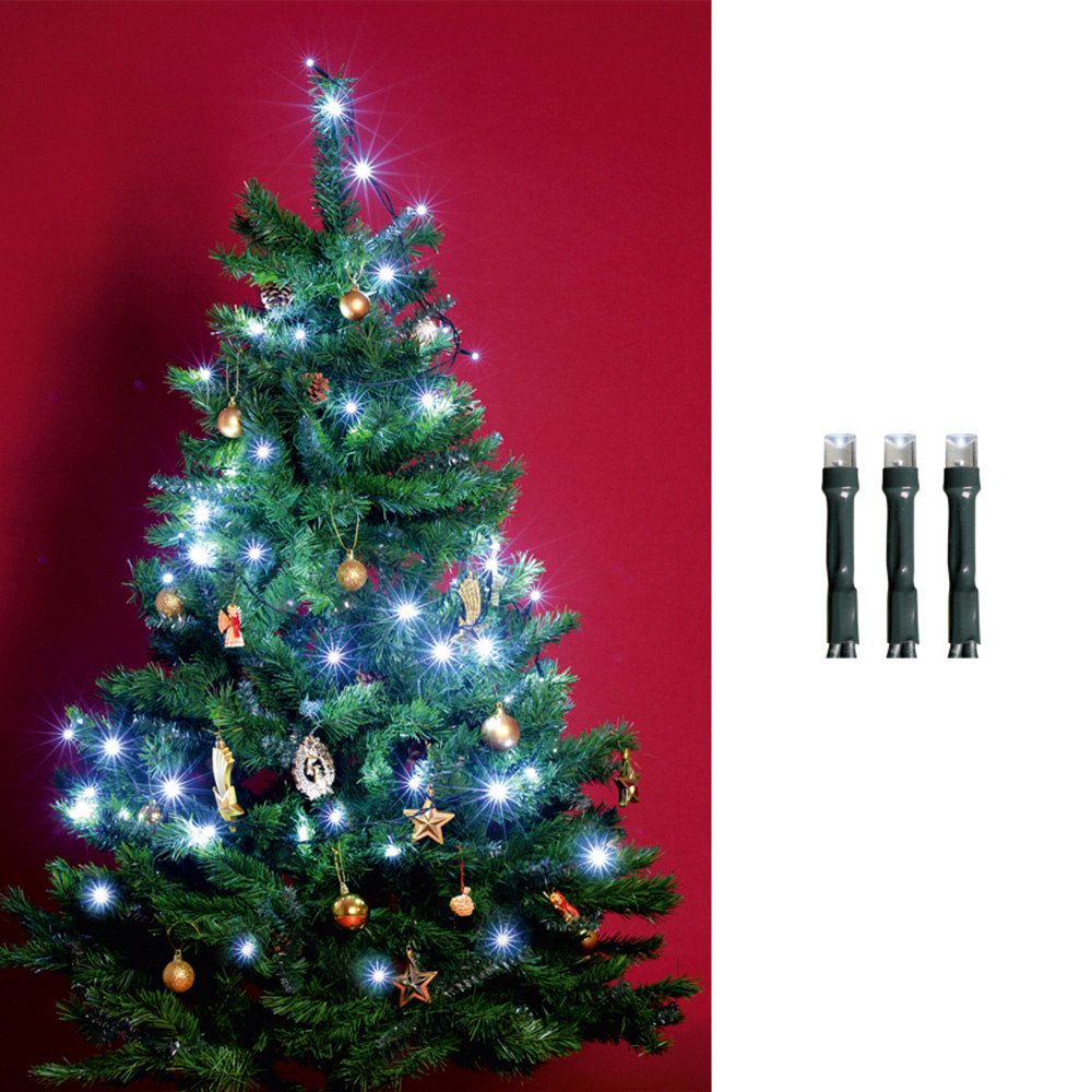 Vnútorná vianočná reťaz 100LED studená biela, 8m