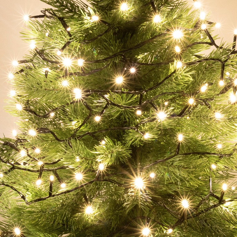 Vnútorná vianočná reťaz 200LED teplá biela, 16m