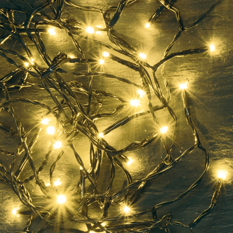 Vnútorná vianočná reťaz 200LED teplá biela, 16m