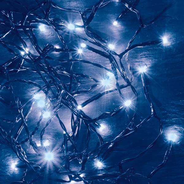Vnútorná vianočná reťaz 50LED modrá, 4m