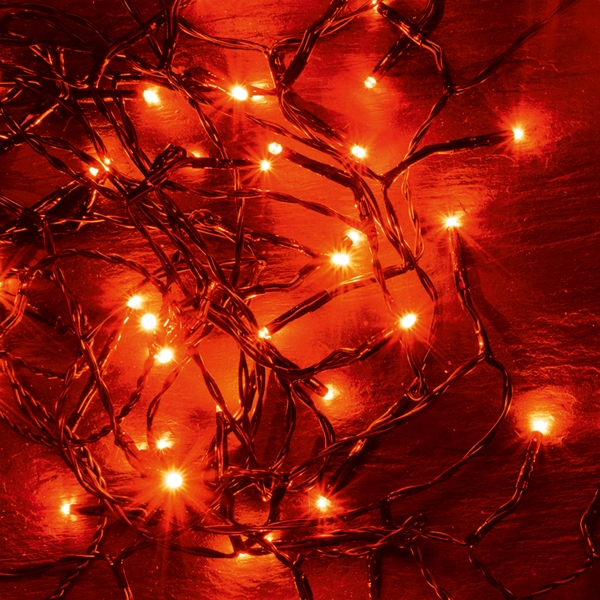 Vnútorná vianočná reťaz 50LED červená, 4m