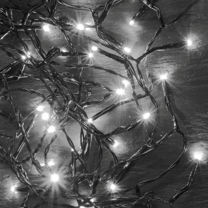 Vnútorná vianočná reťaz 50LED studená biela, 4m