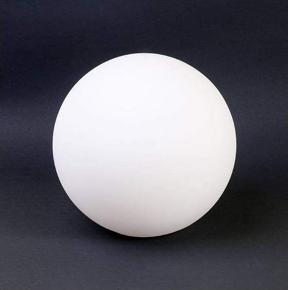 Náhradné tienidlo guľka priemer 12cm, montážny otvor: 4cm biela matná