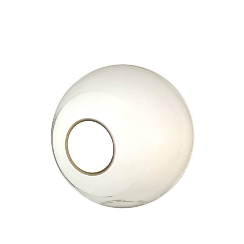 Náhradné tienidlo guľka priemer 14cm, montážny otvor: 4,5cm číra béžová